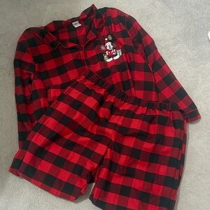 Disney Red and Black Checkered Pajama Set